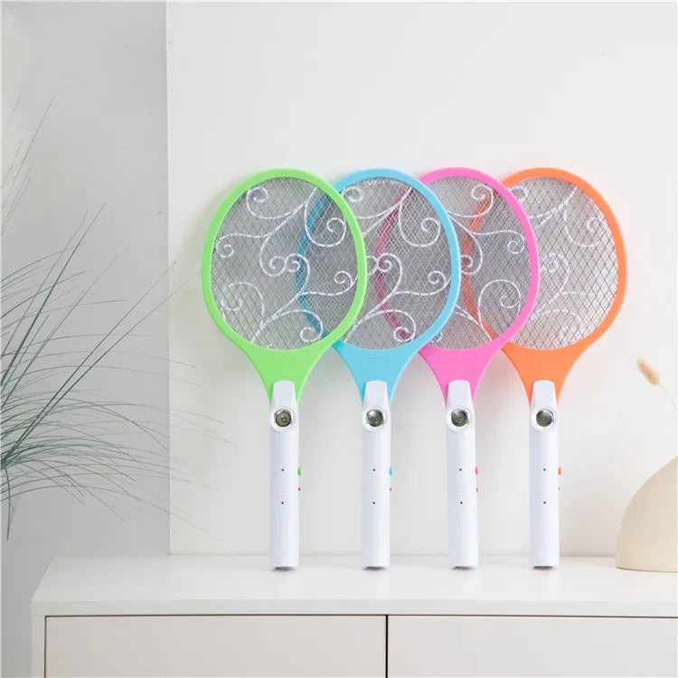 Mosquito Swatters Rechargeable Electric Mosquito Bat Racket With Led Light